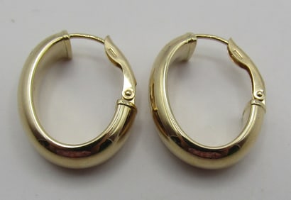 14K GOLD HOOP EARRINGS