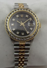 LADIES ROLEX DATEJUST DIAMOND WRISTWATCH