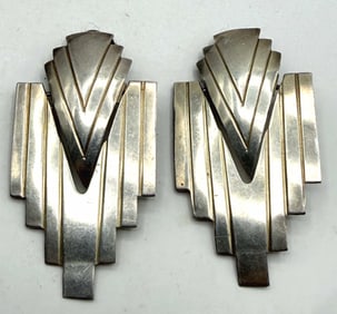 2" STERLING NATIVE AMERICAN EARRINGS DOOR KNOCKER