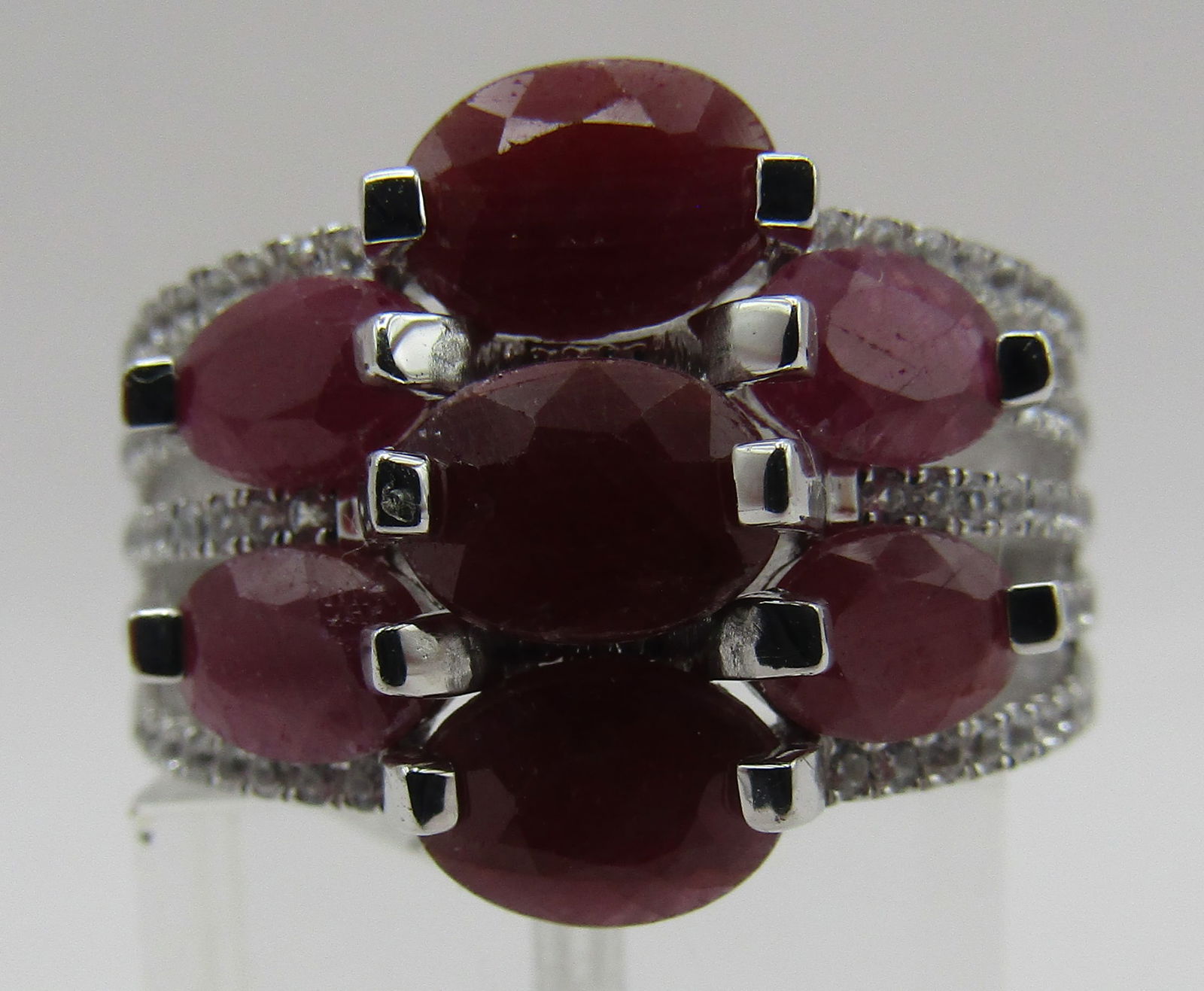 GENUINE 4CT RUBY RING STERLING SILVER SIZE 9 (1 of 5)