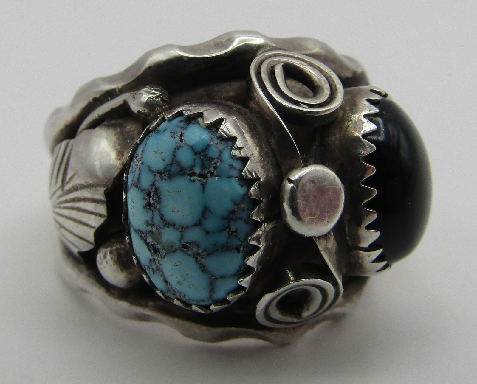 MAX C WATERWEB TURQUOISE ONYX RING STERLING SILVER (1 of 6)