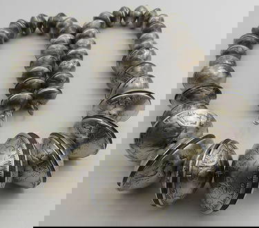 414gr Us Coin Necklace Silver Dollar Dime Quarter Auction