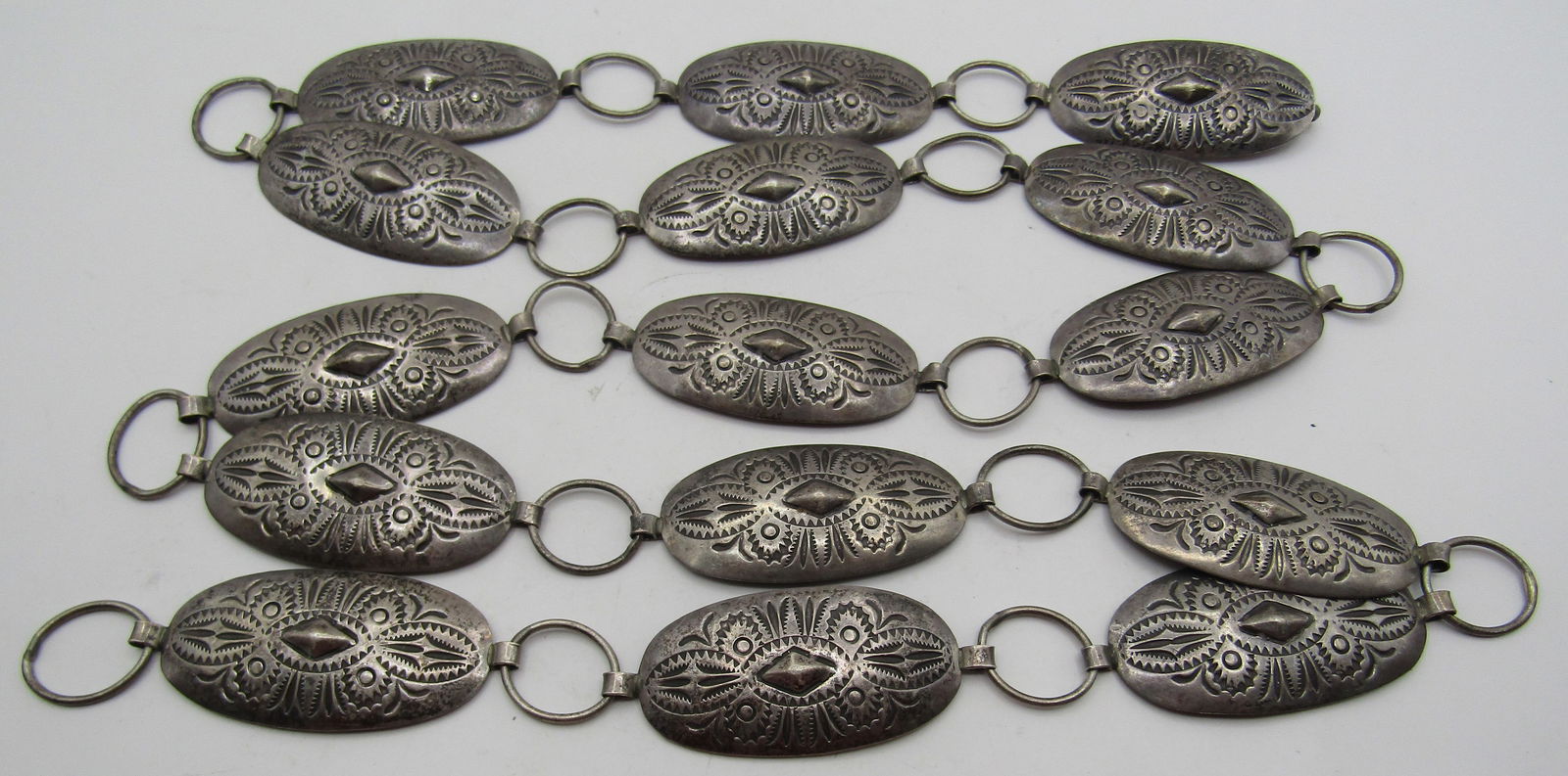 39" FRED HARVEY ERA CONCHO BELT STERLING SILVER (1 of 6)