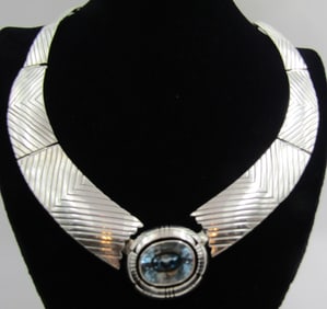 DELGARITO 34.5CT BLUE TOPAZ NECKLACE STERLING SILV