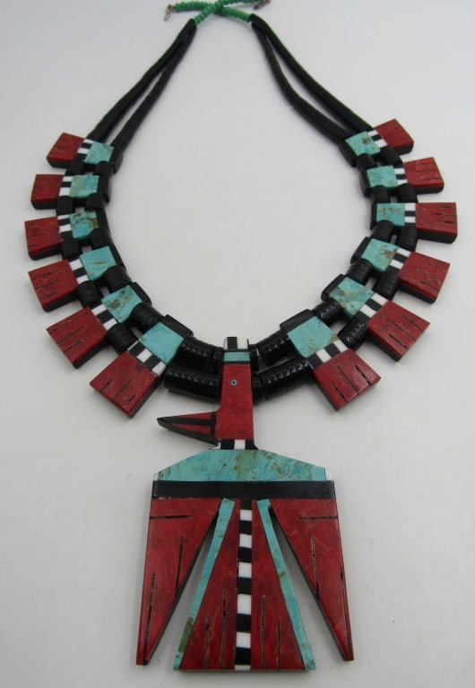 29" BATTERY BIRD THUNDERBIRD NECKLACE SANTO DOMING (1 of 5)