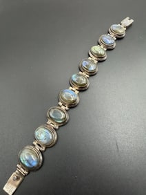 85 GRAM 8" STERLING LABRADORITE BRACELET