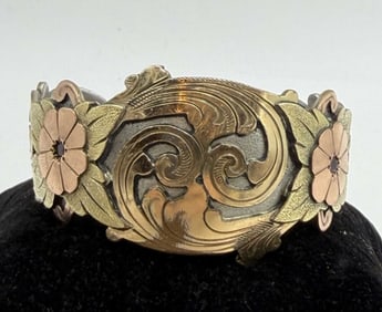 "LOPEZ" WOW TRICOLOR GOLD ON STERLING BRACELET