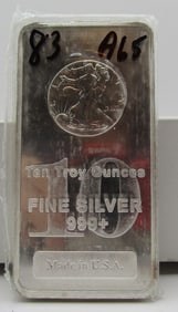 10 OZ .999 PURE SILVER BAR USA