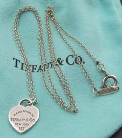 TIFFANY & CO PLEASE RETURN HEART NECKLACE STERLING