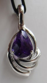 1CT AMETHYST 14K GOLD ENHANCER PENDANT 2.2GRAM
