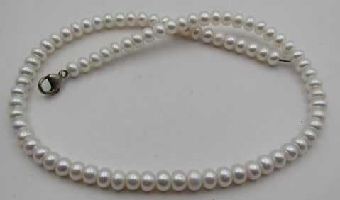 16" HONORA 7MM PEARL NECKLACE STERLING SILVER