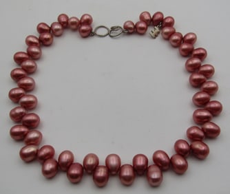 HONORA MING 12MM PEARL NECKLACE STERLING SILVER