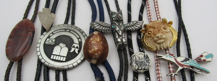 8 BOLO TIE NECKLACE COLLECTION LOT