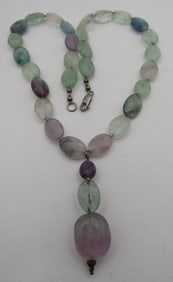 200CT FACETED TOURMALINE NECKLACE STERLING SILVER