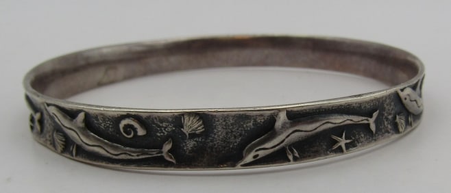 JAMES AVERY WHALE BANGLE BRACELET STERLING SILVER