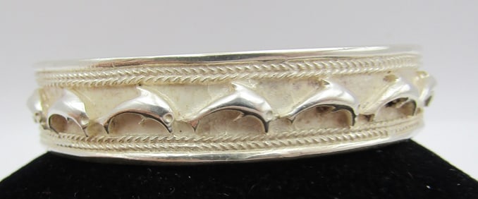 DOLPHIN CUFF BRACELET STERLING SILVER