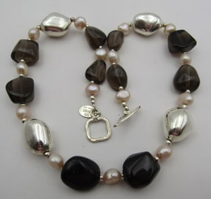 AVI SOFFER PEARL QUARTZ STERLING SILVER NECKLACE