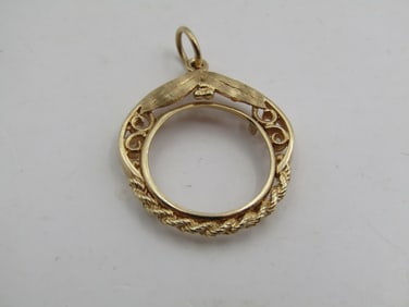 14K GOLD COIN BEZEL 2 1/2 DOLLAR