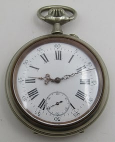 LARGE POCKETWATCH AUTOMOBILE REGULATEUR SWISS