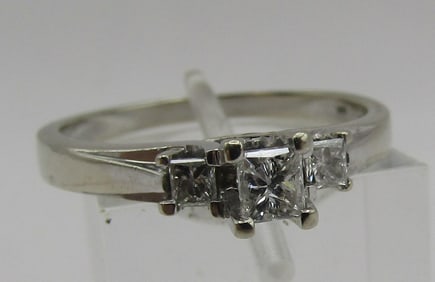 VS PRINCESS DIAMOND RING 14K GOLD ENGAGEMENT SZ8.5