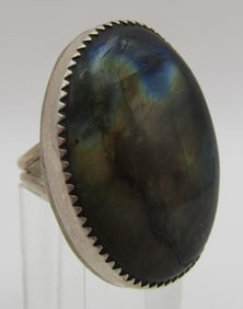 BECENTI LABRADORITE RING STERLING SILVER SIZE 8