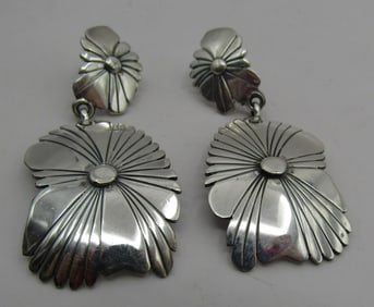 2.25" MARCO BEGAYE EARRINGS STERLING SILVER