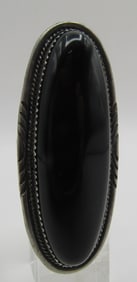 HUGE DINE BEGAYE ONYX RING STERLING SILVER SIZE 10