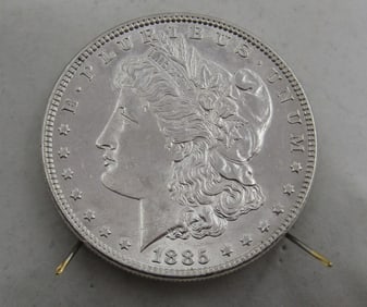 UNC 1885 MORGAN US SILVER DOLLAR COIN