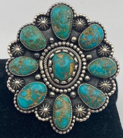 "BP" 40g SONORAN GOLD TURQUOISE STERLING RING