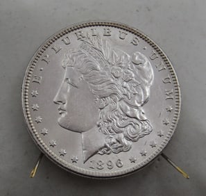 UNC 1896 MORGAN US SILVER DOLLAR COIN