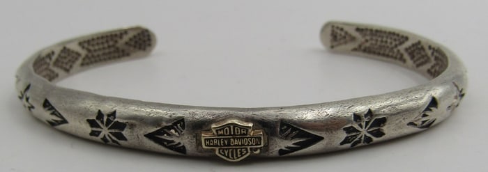 HARLEY DAVIDSON GOLD & STERLING SILVER BRACELET