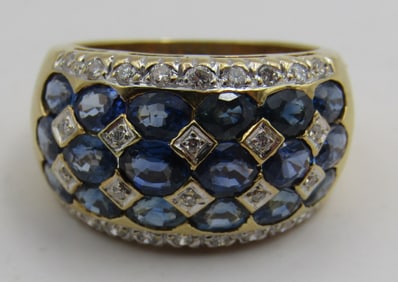 LEVIAN SAPPHIRE DIAMOND RING 18K GOLD RETAIL$4800