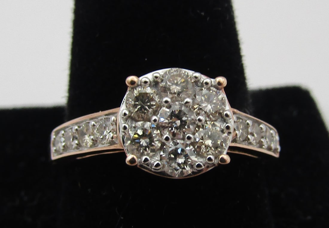 1ct NATURAL DIAMOND ROSE GOLD RING 10K SIZE 7 (1 of 8)