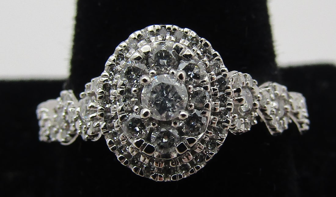 .50CT NATURAL DIAMOND WHITE GOLD RING 10K SIZE 7 (1 of 4)