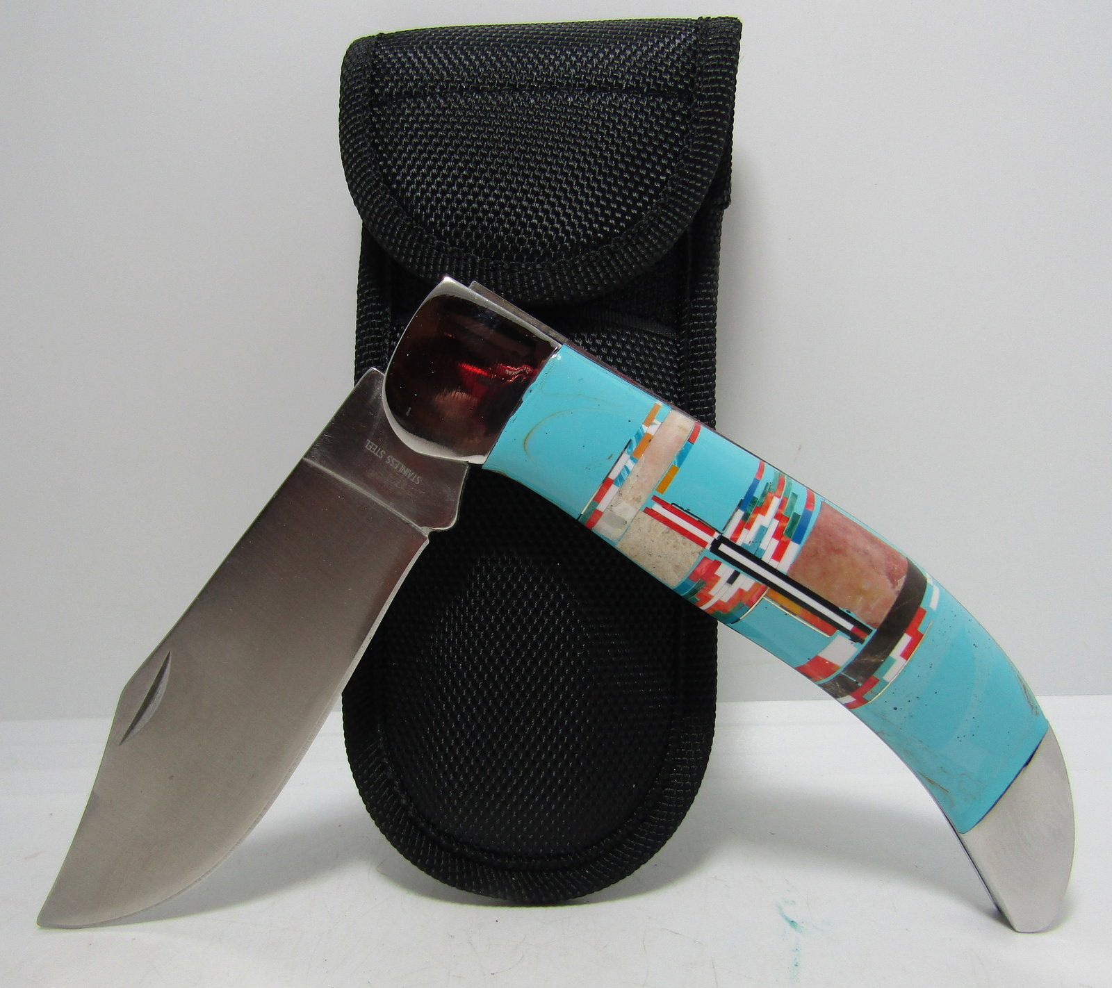 TURQUOISE INLAY FOLDING KNIFE (1 of 4)