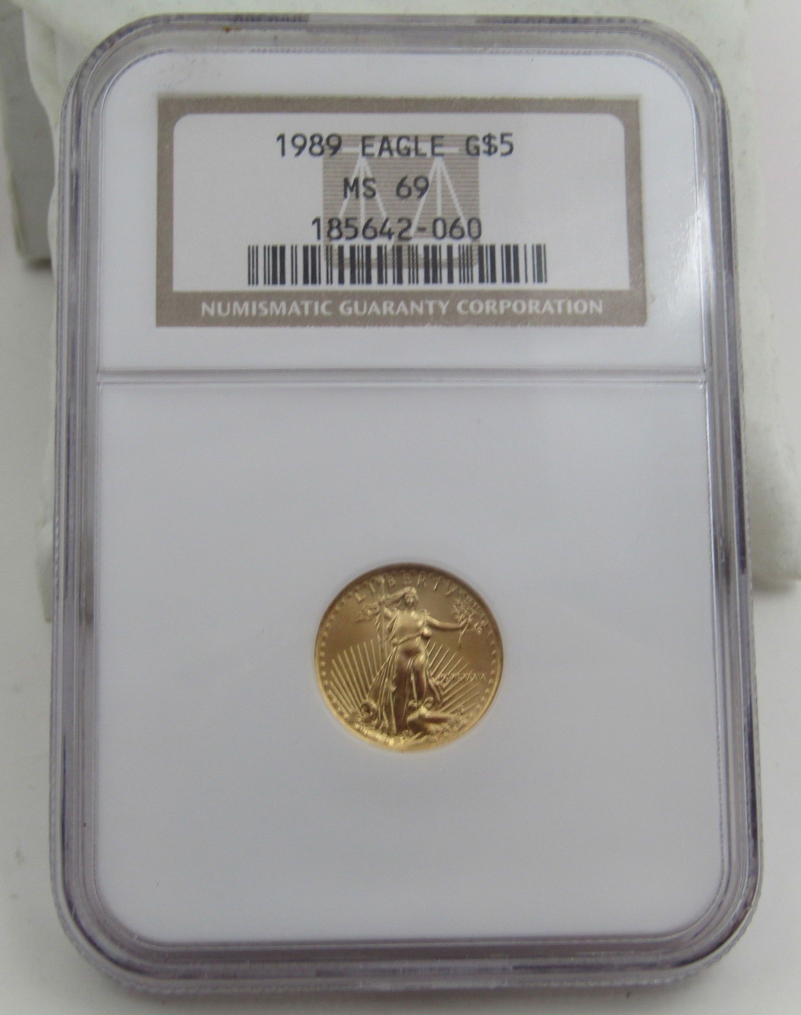 1989 U.S 5 DOLLAR GOLD ROMAN NUMERAL MS69 (1 of 2)