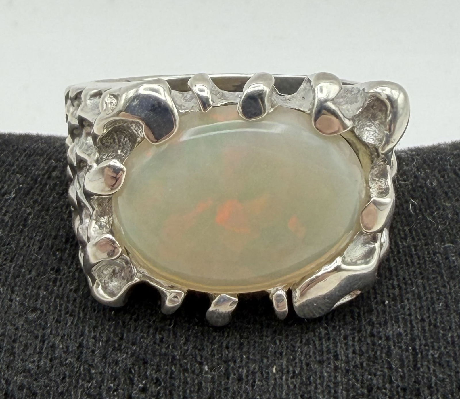 6.25 CT NATURAL OPAL RING STERLING SILVER (1 of 5)