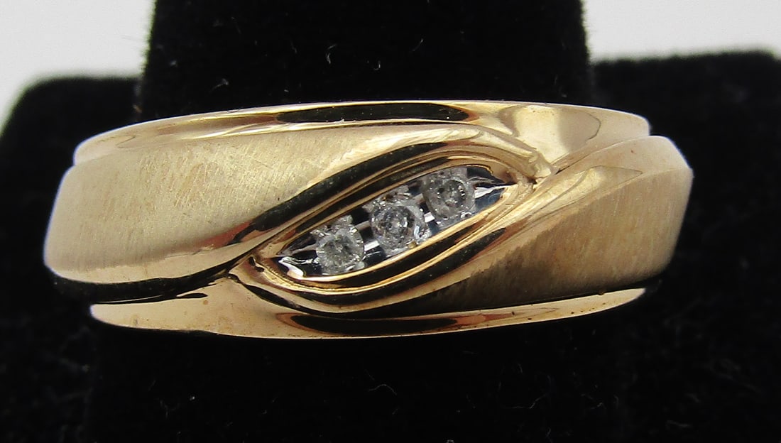 KEEPSAKE DIAMOND WEDDING BAND RING 10K GOLD SIZE (1 of 6)