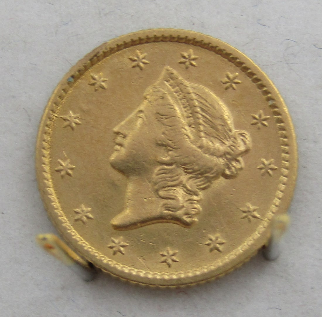 1853 US 1 DOLLAR GOLD COIN (1 of 2)