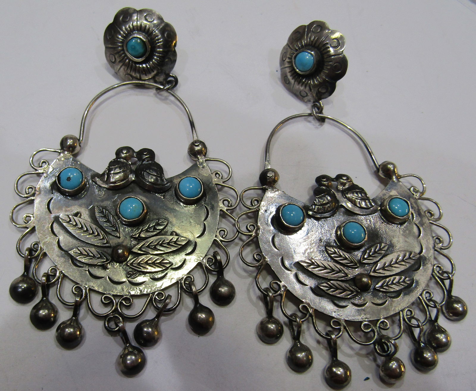FEDERICO JIMENEZ TURQUOISE EARRINGS STERLING SILVE (1 of 2)