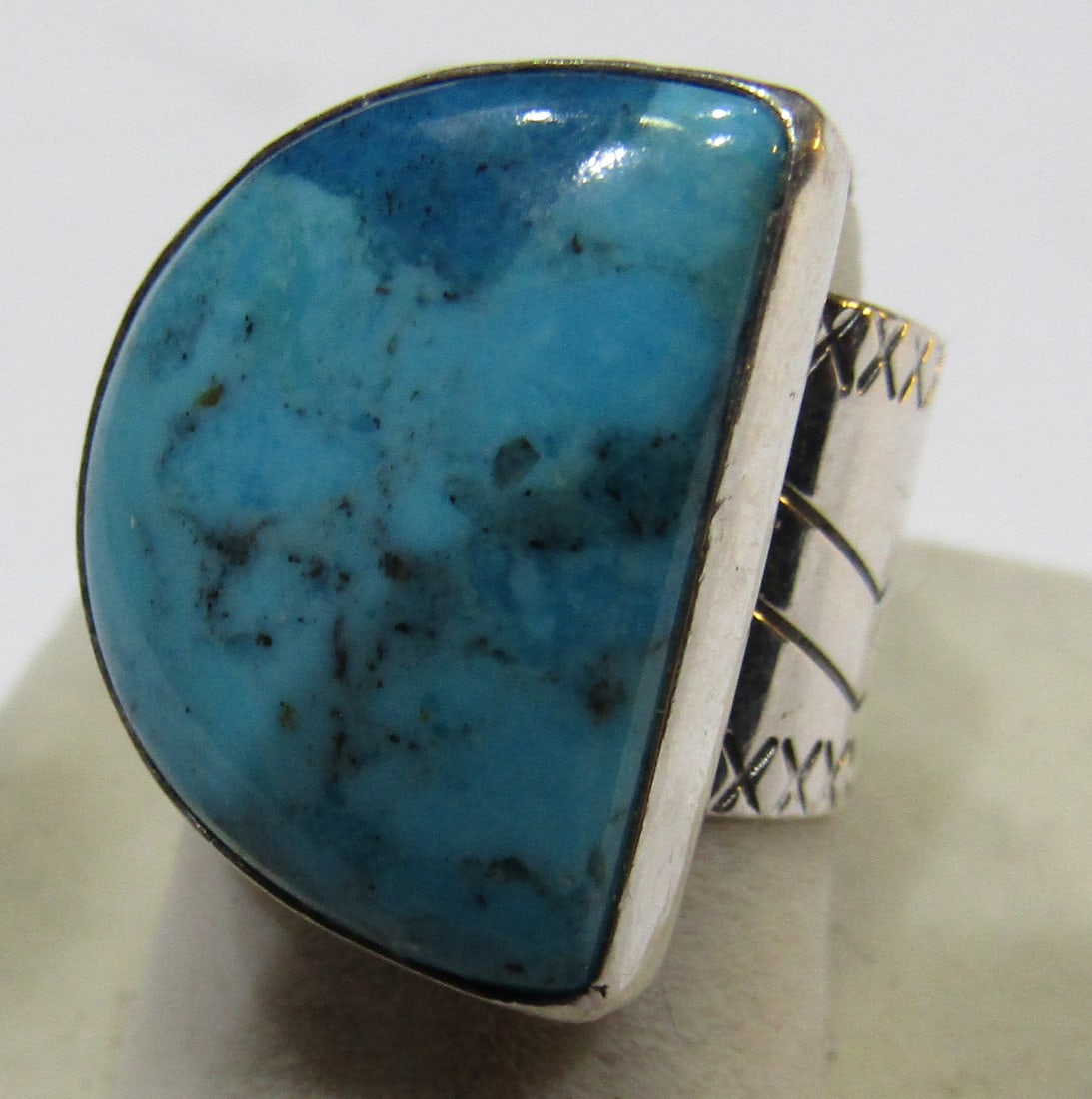 DRT TURQUOISE RING STERLING SILVER SIZE 7 (1 of 3)