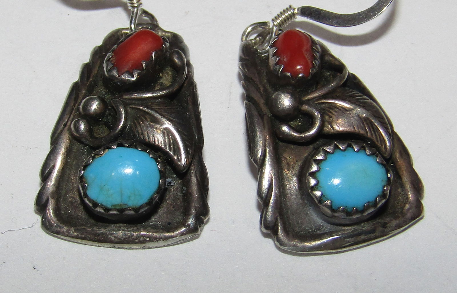"RB" SLEEPING BEAUTY TURQUOISE EARRINGS STERLING (1 of 2)
