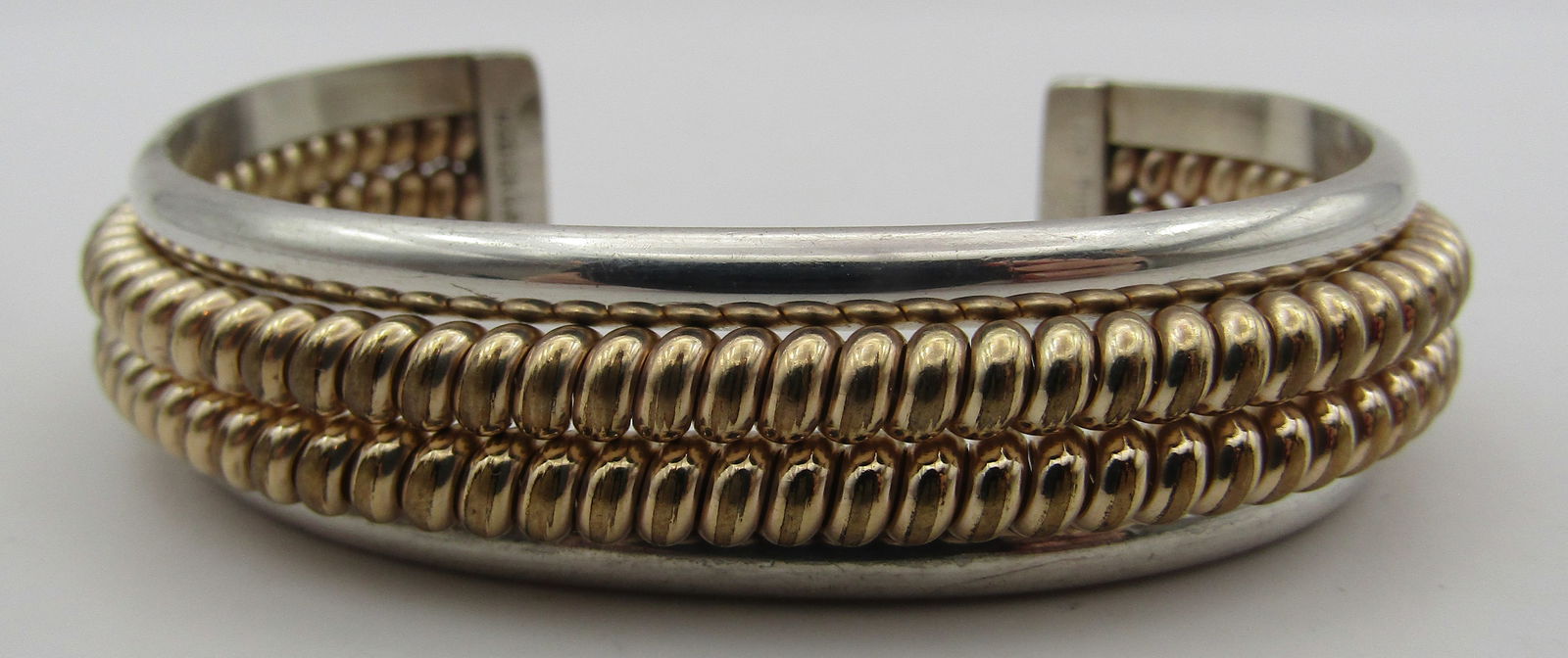TAHE GOLD & STERLING SILVER CUFF BRACELET (1 of 5)