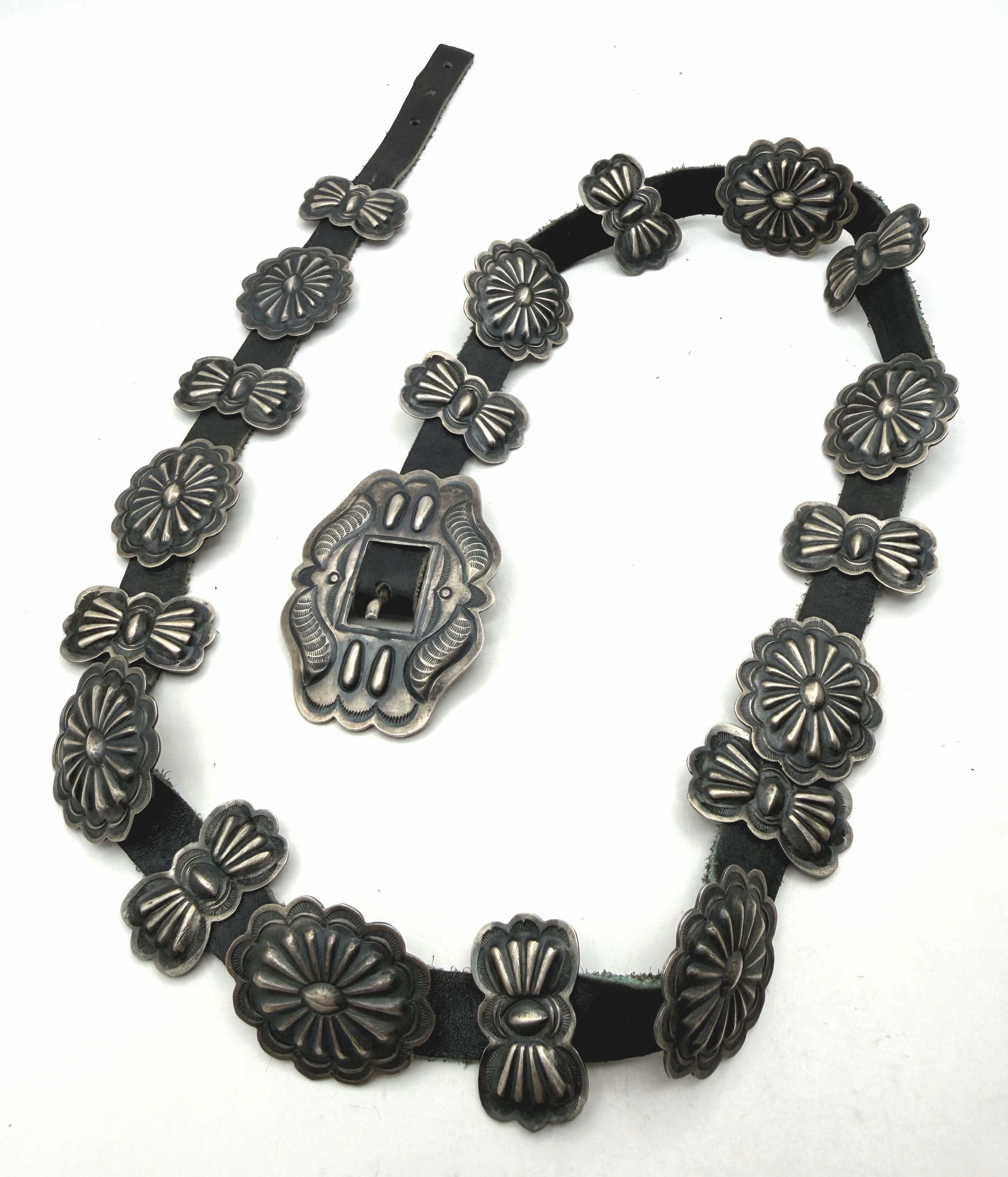 NATIVE AMERICAN STERLING CONCHO BELT (1 of 6)