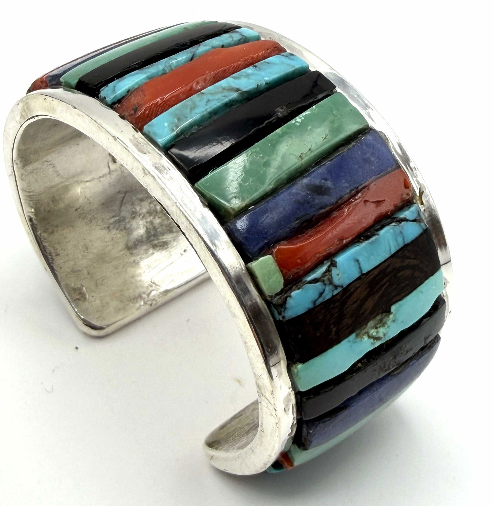 100 GRAM COBBLESTONE STERLING BRACELET TURQUOISE (1 of 8)