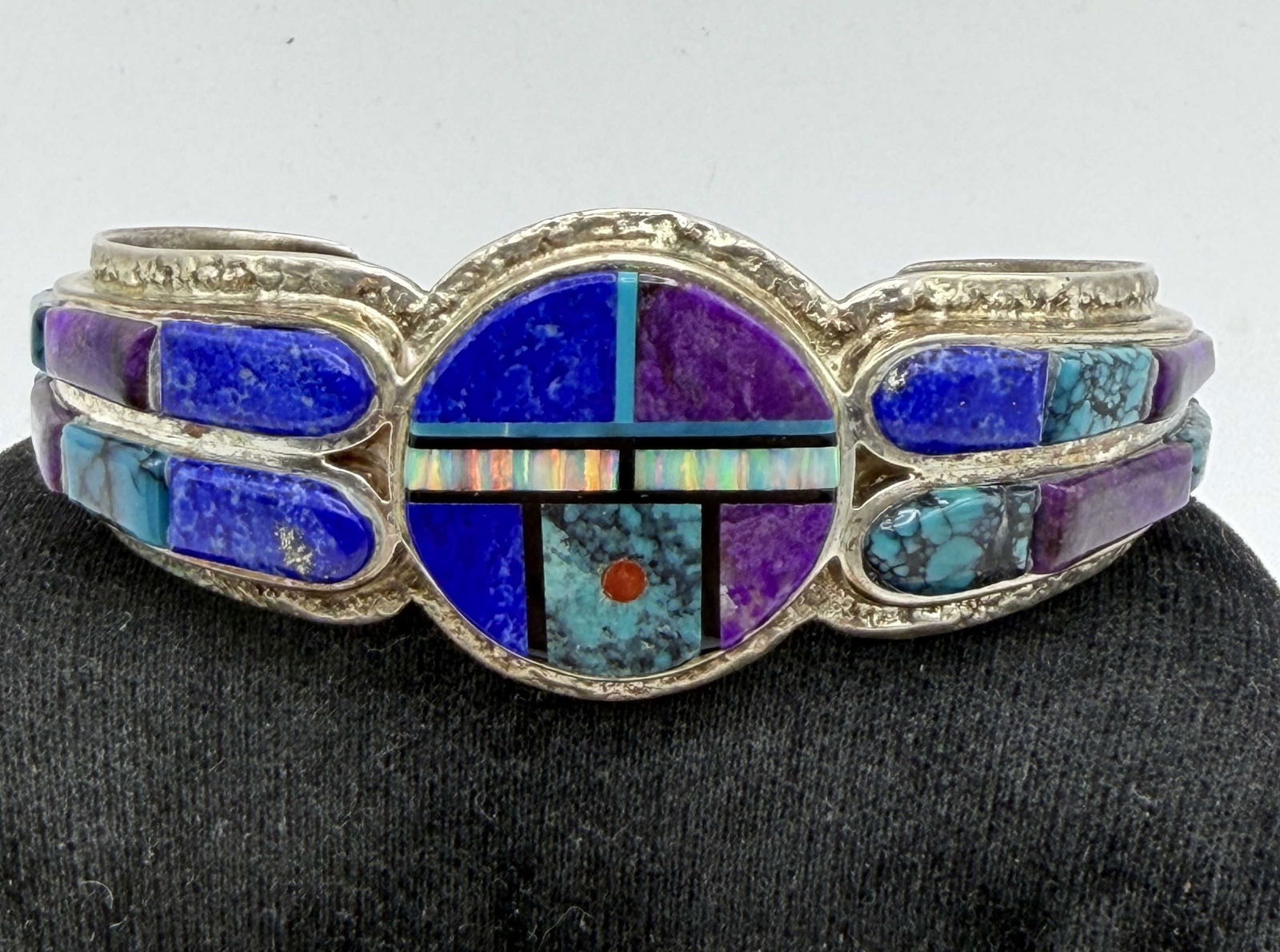 LARRY CASTILLO LAPIS TURQUOISE STERLING BRACELET (1 of 6)