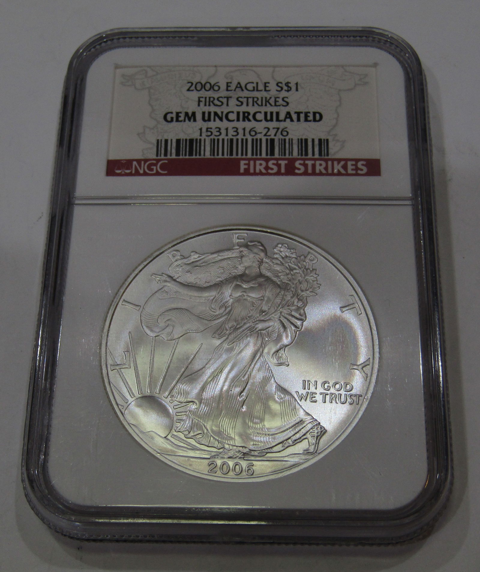 2006 UNC NGC US SILVER EAGLE DOLLAR COIN (1 of 2)