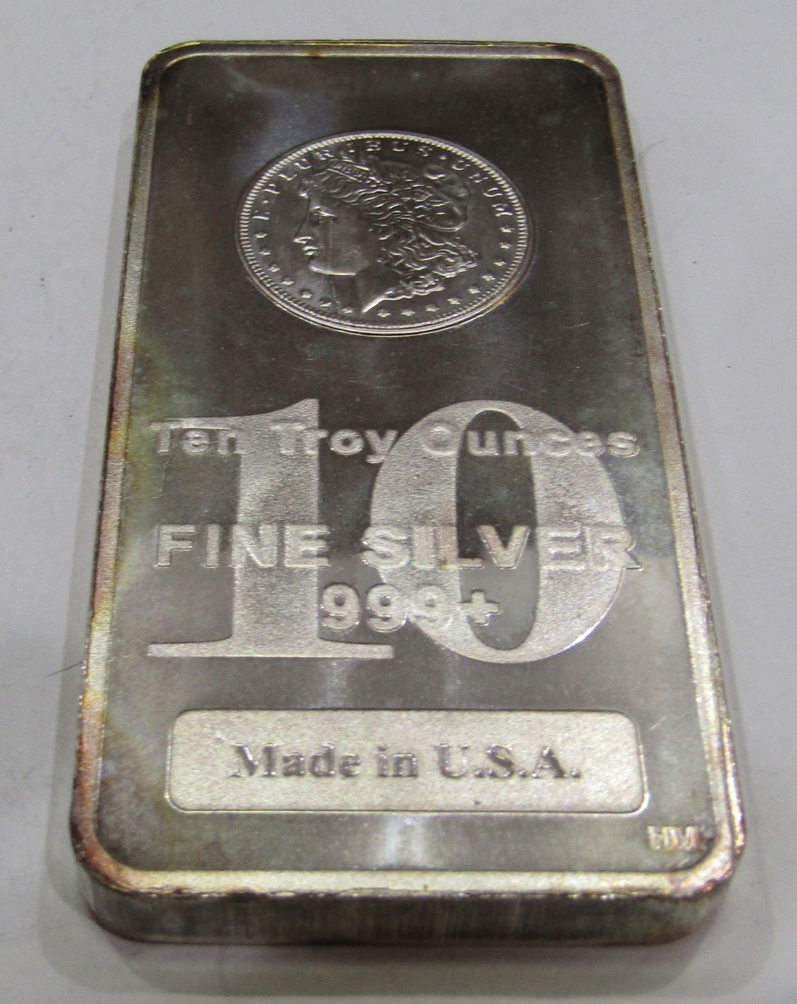 999 FINE SILVER 10 OZ BAR MORGAN DOLLAR (1 of 2)