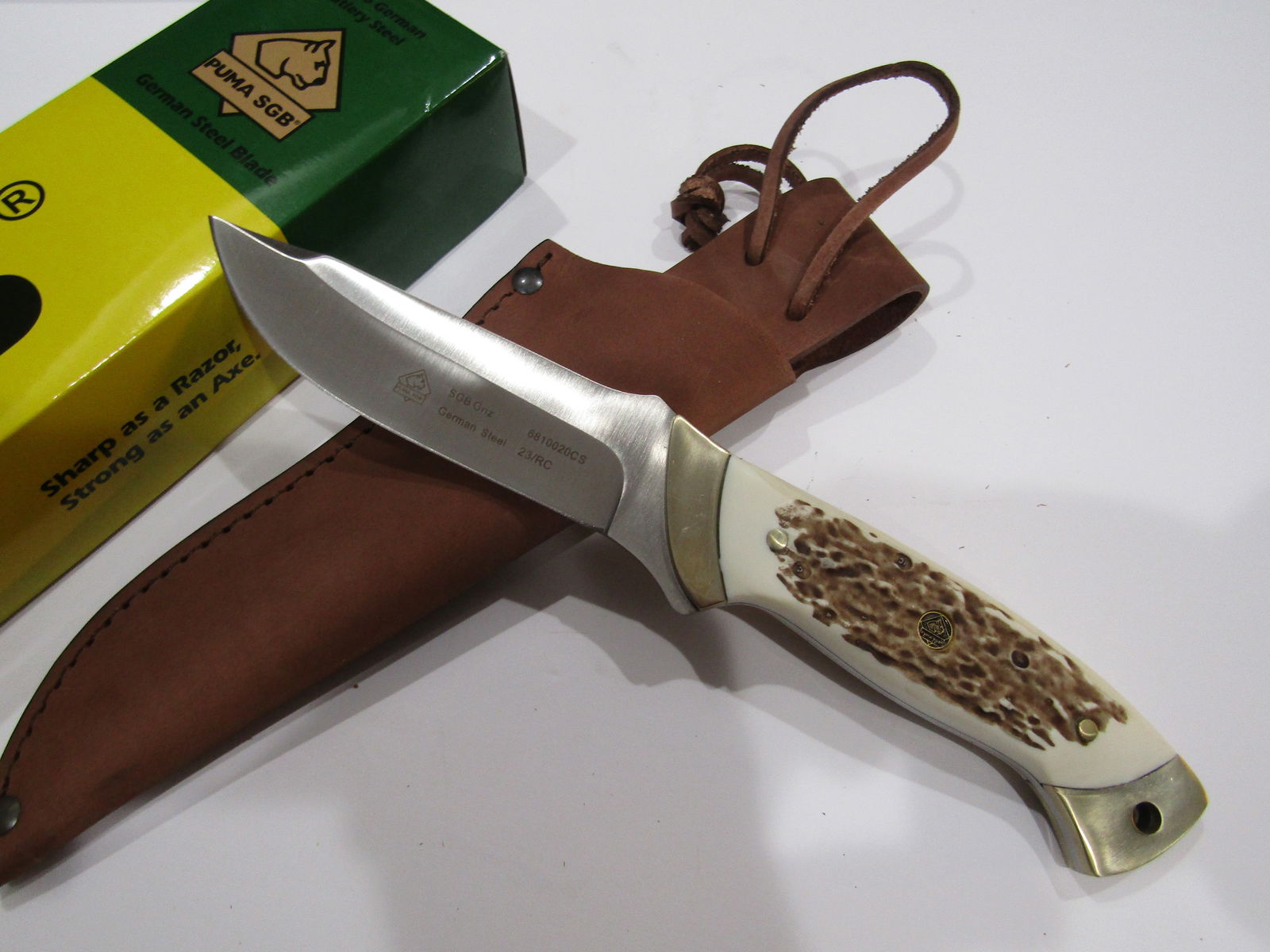 PUMA GRIZZLY COMMANDO KNIFE W SHEATH & BOX (1 of 2)