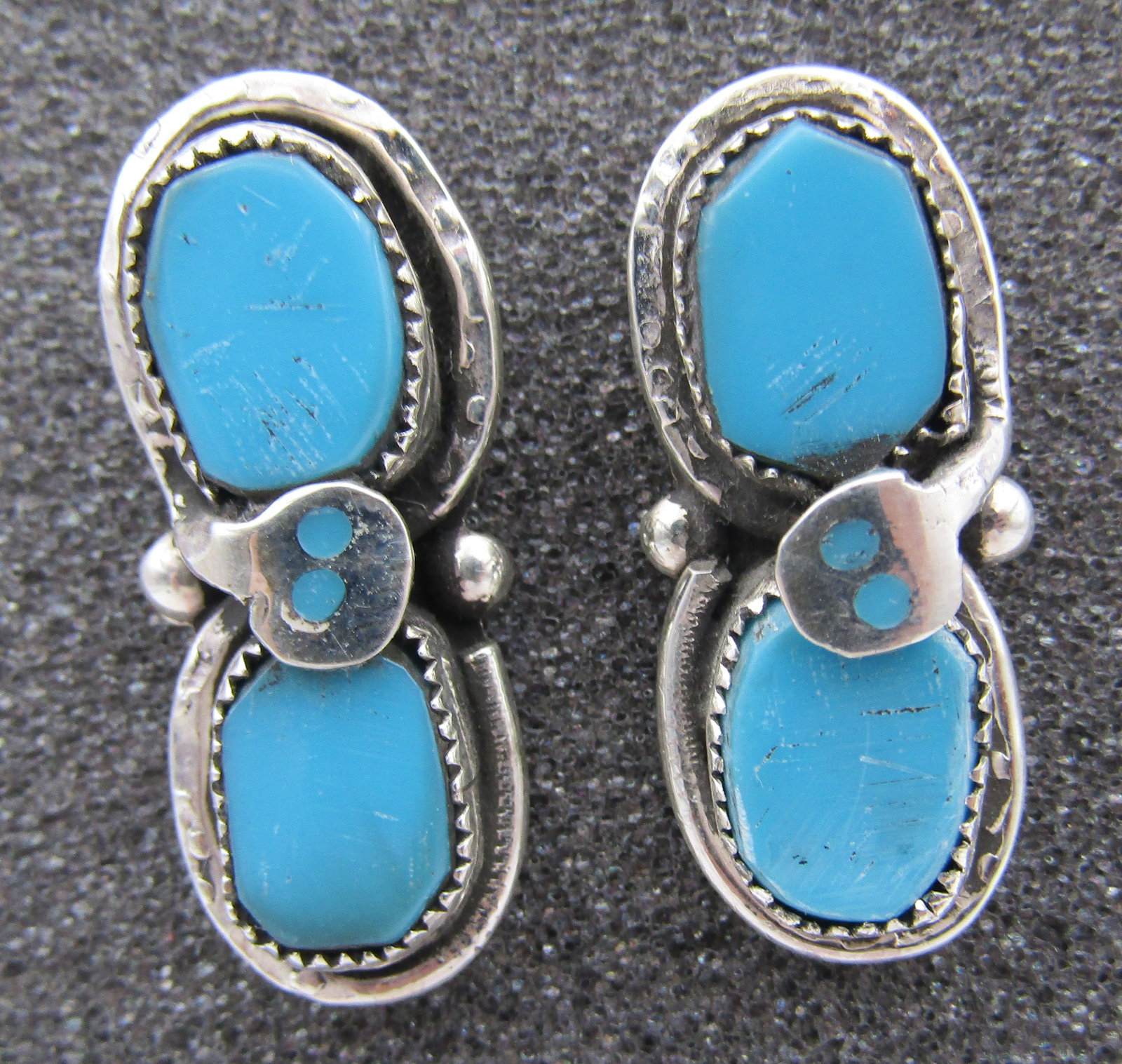 EFFIE CALAVAZA TURQUOISE EARRINGS STERLING SILVER (1 of 3)